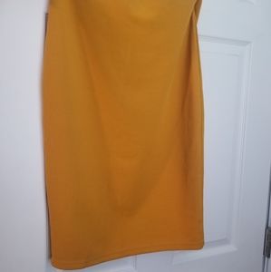 Shein mustard skirt